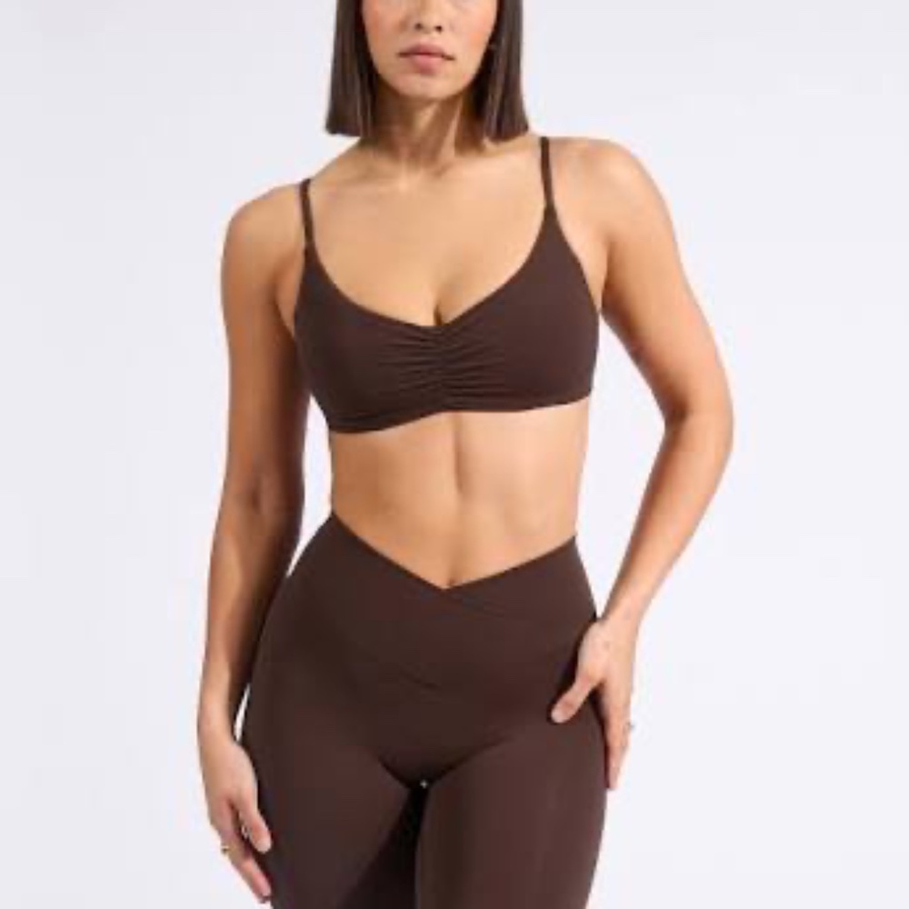 Buffbunny x Kathryn Miller Buttercup Sports Bra Sz Medium in Cold Brew